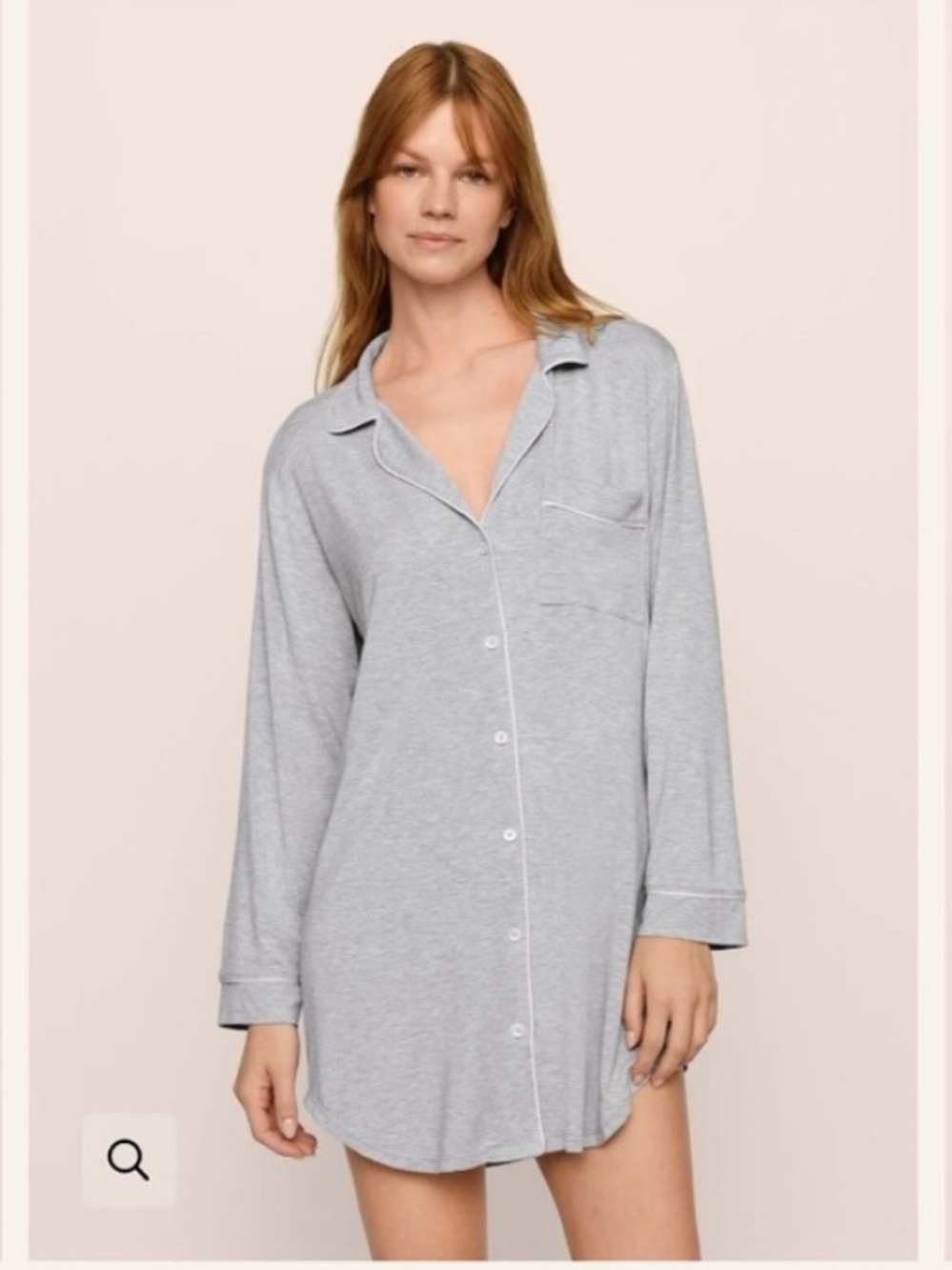Eberjey Gisele Tencel Grey Modal Sleepshirt Small